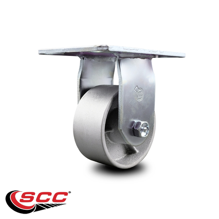 Service Caster 4 Inch Heavy Duty Top Plate Semi Steel Rigid Caster with Ball Bearing SCC SCC-35R420-SSB
